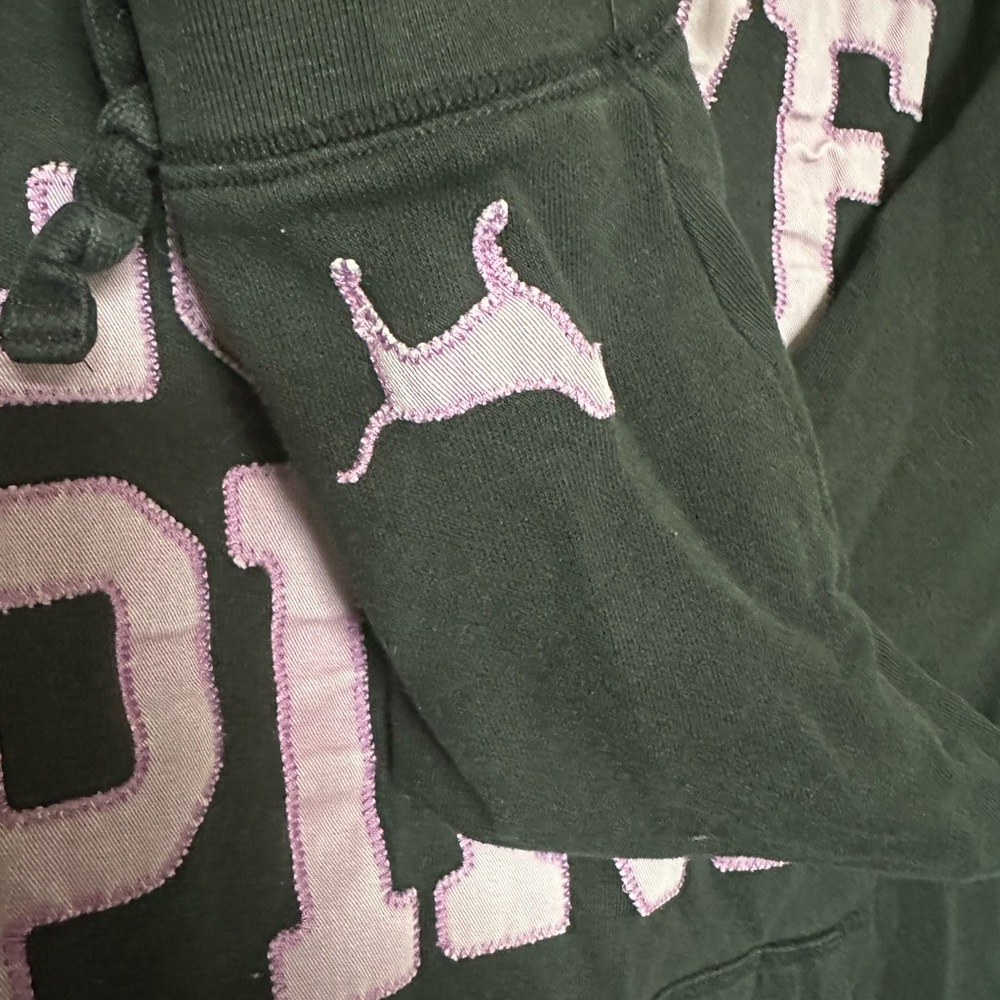 Victoria's Secret Black and Pink Hoodie - Picture 3 of 4